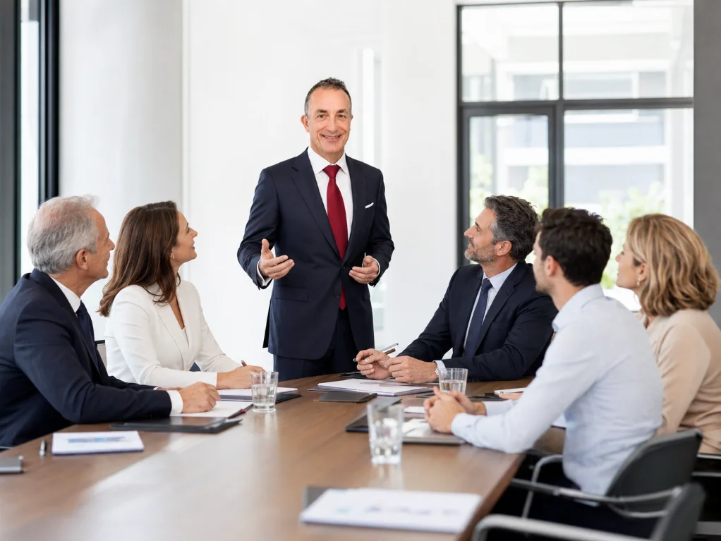 Sessione di lavoro alla lavagna durante la costruzione di un business plan